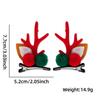 Accesorios para el Cabello de Navidad Nuevos Transfronterizos Pinza para el Cabello de Reno de Felpa Roja con Cascabeles Pasador Lindo de Orejas de Ciervo Tocado para Mujeres