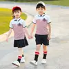 Ropa de Clase de Verano Uniformes Escolares para Niños Ropa Nueva de Jardín de Infancia Ropa de Clase para Estudiantes de Primaria Conjunto de Dos Piezas Rayado para Niños y Niñas