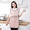 Delantal de Cocina Impermeable y a Prueba de Aceite Talla Plus para Mujeres, Resistente a las Manchas, Ropa de Trabajo Corta y Ligera con Estampado de Logo