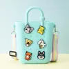 Monedero de silicona con forma de cueva cuadrada para niños, bolso cruzado para caminar, divertido y bonito bolso de silicona para cambio.