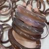 Fabricante Suprimento Ao Vivo Atacado Pulseira de Calcedônia Roxa Brasileira Semente de Gelo Roxo Imperial Pulseira de Barra Redonda Jingle de Ágata Feminina