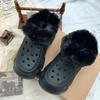 Acessórios para Sapatos de Crocodilo Transfronteiriços com Forro de Veludo Tubo Longo Recheado Removível Lavável Quente Capas de Sapato de Algodão Espessado de Inverno