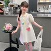 Vestido de verano para niñas, nuevo vestido de verano para niñas, moda infantil, dulce y lindo vestido de solapa, vestido de princesa.