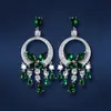 Pendientes de Borla con Forma de Mariposa Redonda de Circonita y Gota de Agua, Lujo Ligero, Sensación de Alta Gama, Pendientes Elegantes, Diseño Único