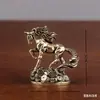 Pegaso de Latón Vintage que Roba Dinero Caballo del Zodiaco con Monedas de Cobre, Caballo que Persigue el Viento Adorno Artesanal para Escritorio de Oficina Estudio Mascota de Té