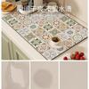 Mantel individual estilo americano, Mantel aislante del calor y absorbente de agua para encimera, Tapete escurridor de tierra de diatomeas para cocina, lavable, no requiere lavado, Posavasos, Protector de encimera