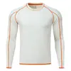Camiseta deportiva de manga larga, con bloques de color de primavera y otoño, manga raglán, con logo personalizado, adecuada para correr al aire libre y actividades de team-building, con texto impreso