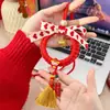 Dios de la Riqueza Hecho a Mano DIY Fabricación Colgante de Campana Escoba Dorada Colgante para Coche Bolsa de Materiales para Novio Papá Colgante para Coche Regalo