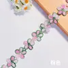 Renda Bordada Solúvel em Água Colorida Gradiente de 2,5 cm com Flor de Cinco Pétalas Transfronteiriça Acessórios para Corrente de Roupas Acessórios para Joias DIY