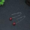 Pendientes de Cinabrio de Plata de Ley S925 Oro Púrpura de Alto Contenido para Mujer de Alta Gama Alambre para Oreja de Arena Imperial Colgantes para Oreja