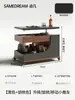Mesa de café plegable móvil para apartamentos pequeños, mesa auxiliar para sofá de altura ajustable, mueble auxiliar con ruedas, mesa de café de lujo ligero de alta gama