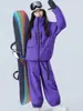 Conjunto de Traje de Esquí para Mujeres y Hombres, Impermeable para Snowboard, Engrosado, Costuras Completamente Selladas, Traje de Nieve Profesional Conjunto de Parte Superior y Pantalones 3L