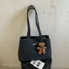 Bolsa de Tote Bordada en Inglés Lemon Corner Grid para Estudiantes Universitarios, Fresca y Relajante, Versátil para el Trayecto al Trabajo, Clases y Salidas, Bolso Cruzado