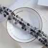 Venta al por mayor de fábrica pulsera de cristal natural negro cristal de cabello pulsera productos semiacabados cristal de cabello cuentas sueltas abalorios accesorios hechos a mano joyería