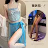 Lingerie Sexy Feminina Estilo República da China Conjunto Sexy Retrô Hanfu Tentação Transparente Faixa de Barriga Clássica Conjunto de Pijama Feminino