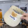 Sombrero de Sol para Bebé Verano Bebé Oso Lindo Sombrero de Paja Infantil Protección Solar Parte Superior Vacía Sombrero de Sol para Niños y Niñas