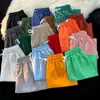 Estilo neutro caramelo multicolor 25 colores primavera-verano nuevos casual holgados cómodos versátiles shorts de seda helada