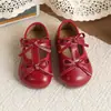 Zapatos de Princesa con Lazo para Niñas, Nuevos Modelos de Primavera y Otoño, Zapatos Individuales Suaves para Niños, Zapatos Pequeños de Piel para Bebés Niñas, Mocasines para Niños Pequeños
