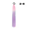 Peluca de Nuevo Estilo para Mujer, Cola de Caballo Larga Trenza Grande de Fibra Sintética de Colores, Trenza Grande de Color Dorado Láser de un Solo Hilo, Accesorio para el Cabello de Chica Popular