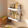 Estante para sazonar muebles, estante de almacenamiento de especias para pared sin taladro, estante de almacenamiento para pared