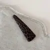 Pinza para el Cabello de Lujo Versátil Estilo Coreano con Estampado de Leopardo Color Café para Mujer, Pasador Suave y Elegante para la Parte Posterior de la Cabeza