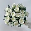 Série de Casamento Rosa Simulada Salão de Casamento Buquê da Noiva Atacado 24 Corações de Gelo Rosas Pequenas Arranjo de Flores Artificiais