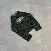 Camiseta de Manga Larga Raglán con Estampado de Grafiti Estilo Americano Otoño Corta Ajustada Nicho Cuello Redondo Top Básico