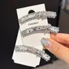 Pinza para el Cabello de Imitación de Concha de Lujo con Pedrería y Circonita, Pinza de Pato para Flequillo Lateral, Accesorio para el Cabello
