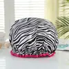 Gorro de Ducha para Adultos de Doble Capa Ecológico PEVA Estampado Lija Impermeable Alta Calidad Anti-humo de Aceite Amazon Transfronterizo