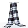 Cachecol Masculino de Imitação de Caxemira para Outono e Inverno, Estilo Xadrez, Estilo Casal, Cachecol Quente para Pescoço, Estilo Britânico Versátil, Presente Incluído