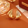 Brincos de Argola Cruzados Estilo Europeu e Americano Transfronteiriços Amazon C Banho de Cobre Ouro Real Moda de Alto Padrão Brincos Elegantes Joias Estilo Ins Feminino