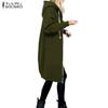 2021 Amazon Otoño Nuevo Sudadera de Terciopelo Larga Oversize para Mujer Talla Grande Holgada con Capucha Chaqueta Cárdigan
