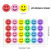 24 unidades Adesivos de Recompensa Rosto Sorridente Transfronteiriços Crianças do Jardim de Infância Alunos Elogio Adesivo Adesivos de Rosto Sorridente
