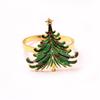 Decoración creativa para mesa navideña, anillo de servilleta con copos de nieve, anillo de tela con boca de Papá Noel, muleta, anillo de servilleta con dulces, venta al por mayor