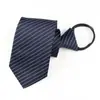 Gravata Masculina com Zíper Formal de Negócios 8cm Gravata Listrada Grátis Noivo Casamento Padrinhos Gravata Vermelha Preta