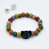Colección de Cuentas Jingdezhen Cuentas Budistas Pulsera de Cerámica Popular Nuevo Estilo Chino Fresco y Sencillo Estilo Nacional Tejido Puramente Hecho a Mano