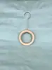 Gancho para Exhibición de Tienda de Ropa, Gancho en S, Perchero para Ropa, Tablero Colgante de Madera de Haya, Pinza para Ropa y Sombrero, Pinza Individual, Anillo Redondo de Madera Maciza