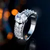 Anillo Ancho Ovalado Retro Tipo Esmeralda con Patrón de Espiga de Trigo Incrustado con Circonia Corte Marqués Anillo de Piedras Preciosas de Colores