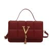 2026 Moda Nueva Color Sólido Elegante Moderno Versátil Bolso de Hombro Bolso Cruzado Bolso Cuadrado Pequeño para Mujer