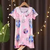 Camisón Infantil al por Mayor Transfronterizo, Pijama para Niñas, Camisón de Verano de Encaje de Princesa de Manga Corta, Ropa para el Hogar, Ropa de Verano para Aire Acondicionado