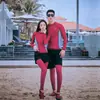 Traje de buceo para pareja traje de baño dividido para mujer traje de surf y snorkel para hombre traje para medusas