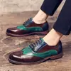 Sapatos Masculinos de Outono Color Block Bico Fino Pequenos de Couro Comércio Exterior Tamanho Grande Sapatos Individuais Sapatos Casuais para Exterior Sapatos Formais Modernos Sapatos Masculinos