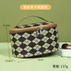 Bolsa de Cosméticos Estilo Británico de Gran Capacidad Impermeable Portátil Moda Bolsa de Cosméticos Bolsa de Almacenamiento Bolsa Portátil para Salir Cosméticos al por Mayor