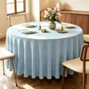 Mantel redondo grande, estilo chino nuevo, mantel de comedor de color sólido, lujo ligero, sensación de alta gama, mantel impermeable para restaurantes, mantel redondo para sala de estar