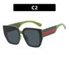 Gafas de sol de costura poligonal a juego de colores irregulares 2024 nuevas gafas ovaladas moda retro forma cóncava fábrica