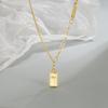 Colar de tijolos de ouro rico pequena barra de ouro feminina requintada celebridade da Internet mesmo estilo leve moda de luxo 18K banhado a ouro cadeia de clavícula de alta qualidade