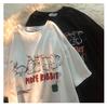 Camiseta de manga corta unisex con estampado de letras de algodón puro para commuting Verano 2026 con estampado creativo 8218 #