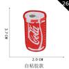 Etiqueta de Bordado Computarizado Yuanda Coca Cola Hot Dog Paleta Adhesivo de Tela Bordado Adhesivo de Tela Accesorios de Ropa Adhesivo Bordado Parche Adhesivo