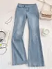 Jeans de Campana Adelgazantes Estilo Retro Americano Chica Picante 2026 Novedad de Otoño Moda Versátil de Estilo Europeo Americano Pantalones Largos