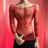Lencería Sexy Lubai 2026 Nuevo Modelo Jacquard Sexy Calado Malla Transparente Europea y Americana Manga Larga Pijama de Tentación para Hombres